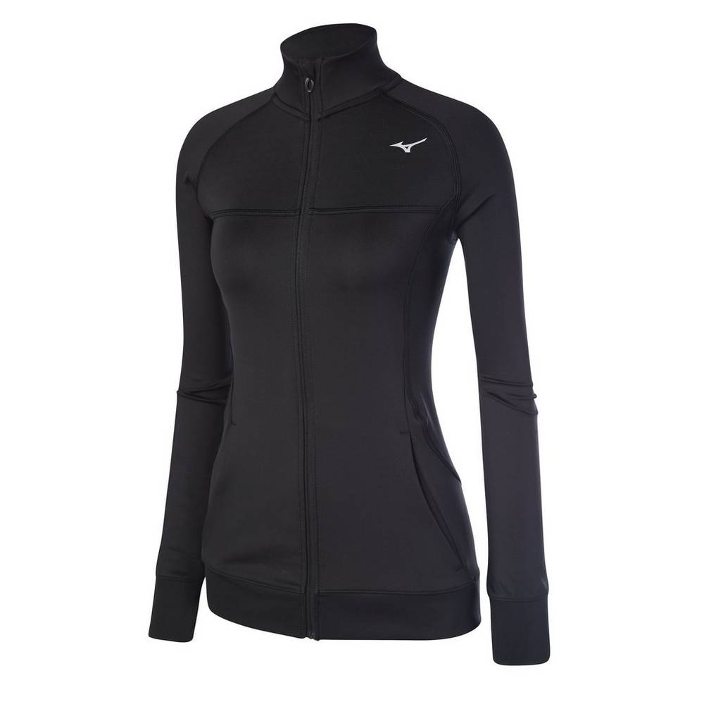 Chaqueta Mizuno Alpha Knit Mujer Negras Baratas DXGK-62381